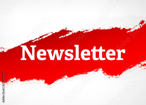Newsletter Red Brush Abstract Background Illustration