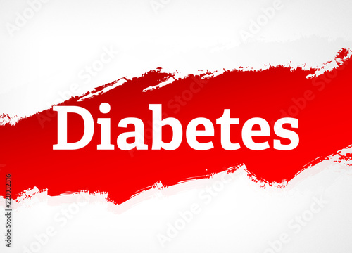 Diabetes Red Brush Abstract Background Illustration photo