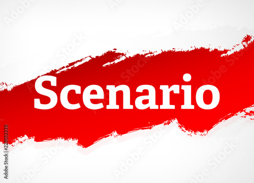 Scenario Red Brush Abstract Background Illustration