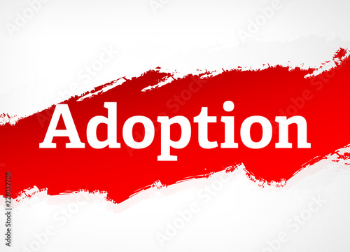 Adoption Red Brush Abstract Background Illustration