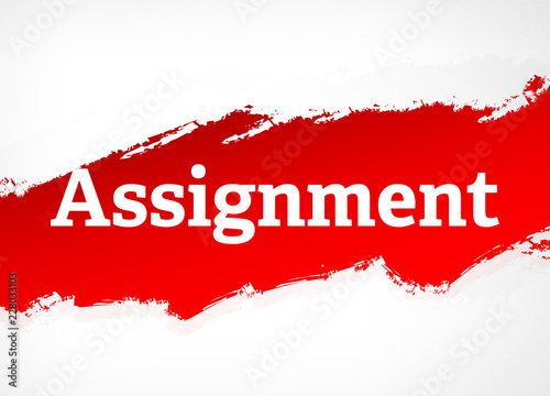 Assignment Red Brush Abstract Background Illustration