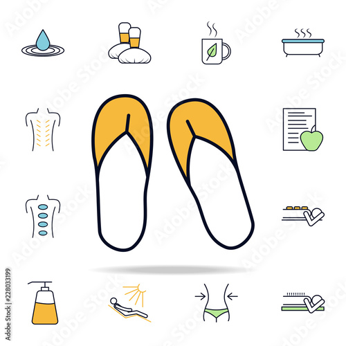 flip-flops outline icon. spa icons universal set for web and mobile