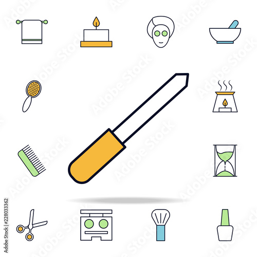 nailfile outline icon. spa icons universal set for web and mobile