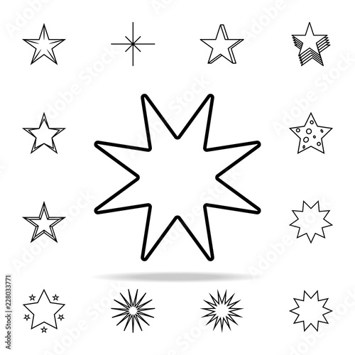 eight-pointed star line icon. Web icons universal set for web and mobile