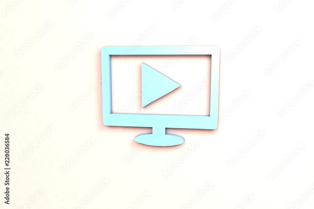blue Streaming D illustration and pink background blue Streaming D illustration and pink background