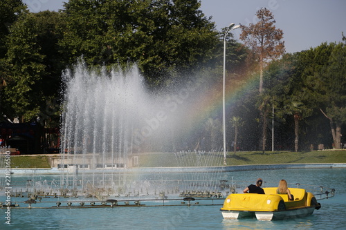 Resat Oyal Culture Park view in Bursa City. Bursa is populer tourist destination in Turkey. photo