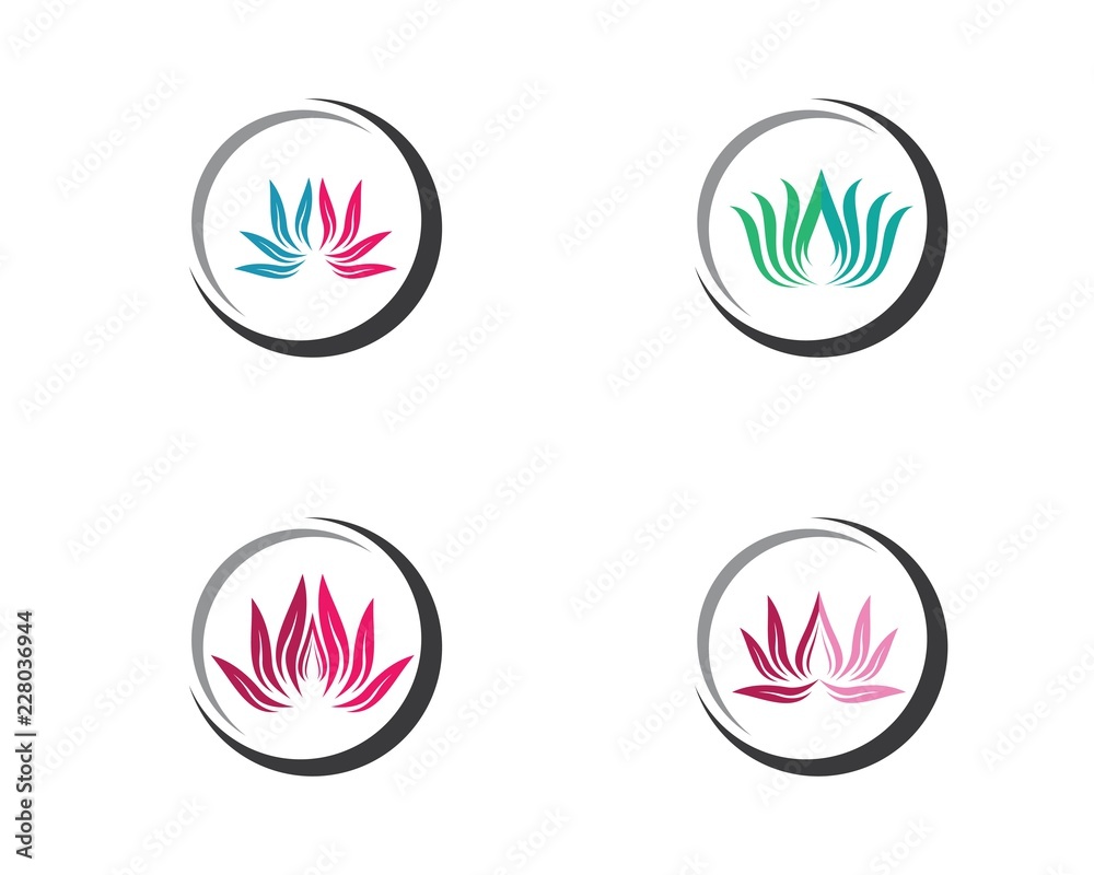 Beauty flower logo illustration Beauty flower logo illustration