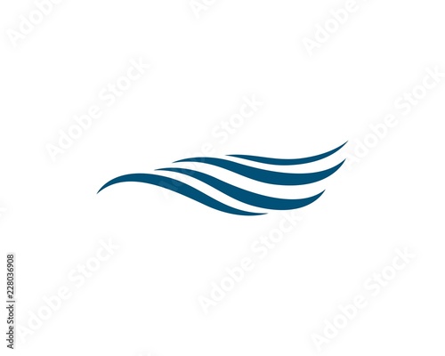 Water wave logo illustration