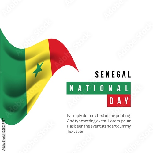 Senegal National Day Vector Template Design Illustration
