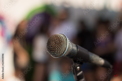 microphone with background blur