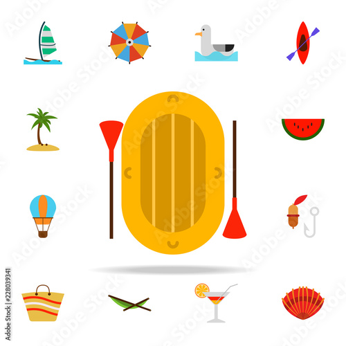 inflatable boat flat icon. Summer icons universal set for web and mobile