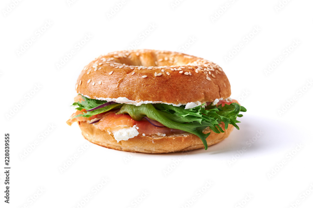 bagel with salmon and creamcheese bagel with salmon and creamcheese