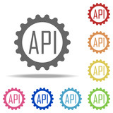 API setup icon. Elements of web in multi color style icons. Simple icon for websites, web design, mobile app, info graphics