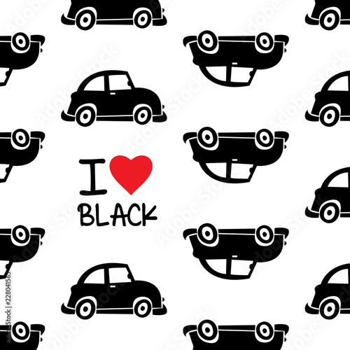 i love black car back ground