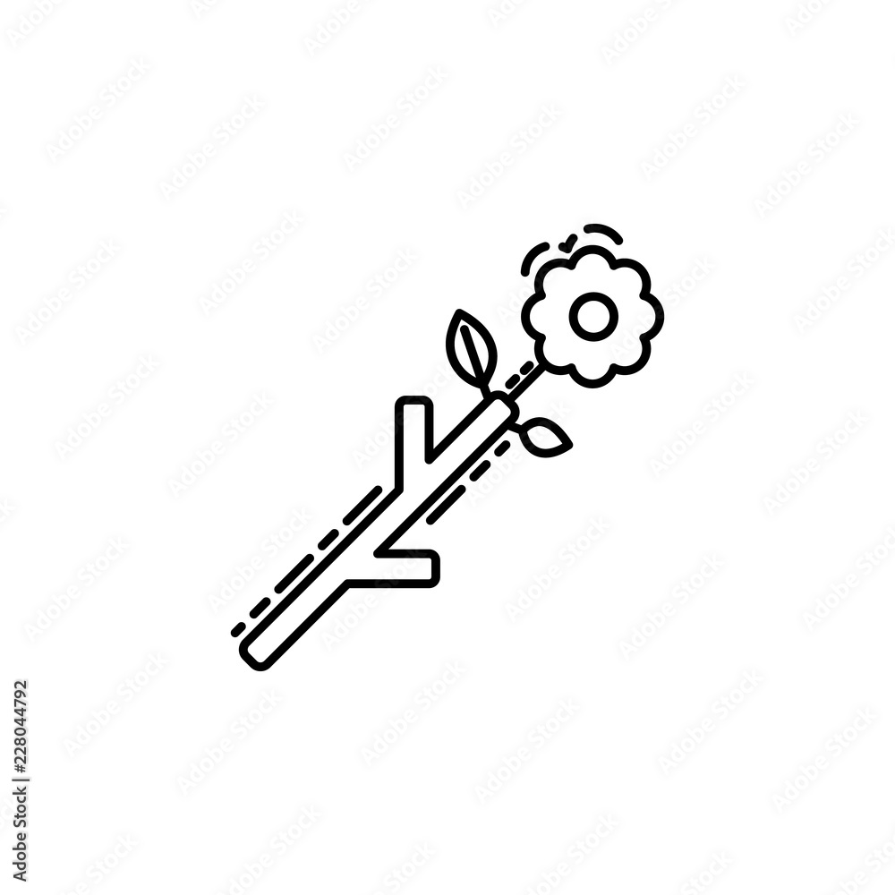 Budding staff icon. Element of Jewish icon for mobile concept and web apps. Thin line Budding staff icon can be used for web and mobile Budding staff icon. Element of Jewish icon for mobile concept and web apps. Thin line Budding staff icon can be used for web and mobile