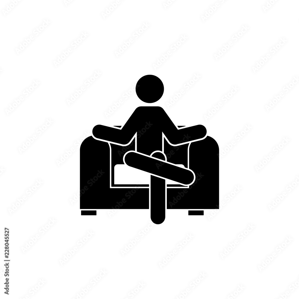 chair, lounge, man icon. Element of man is sitting icon for mobile concept and web apps. Detailed chair, lounge, man icon can be used for web and mobile chair, lounge, man icon. Element of man is sitting icon for mobile concept and web apps. Detailed chair, lounge, man icon can be used for web and mobile