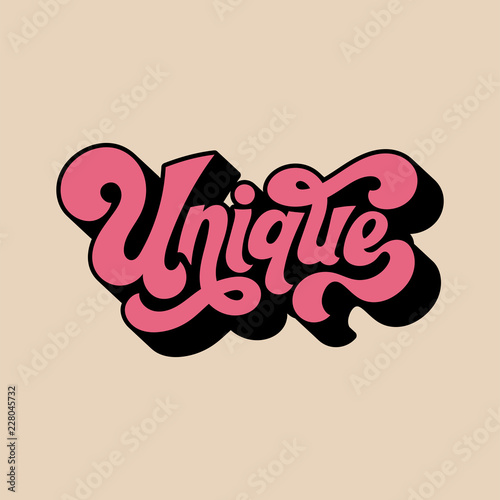 Unique word typography style illustration