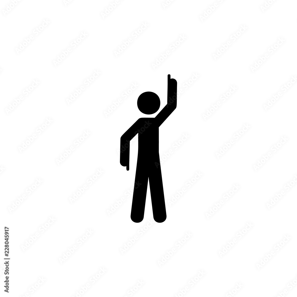 man finger icon. Element of man pointing icon for mobile concept and web apps. Detailed man finger icon can be used for web and mobile