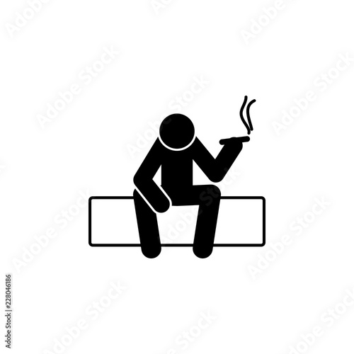 idle, laggard icon. Element of man negative character icon for mobile concept and web apps. Detailed idle, laggard icon can be used for web and mobile