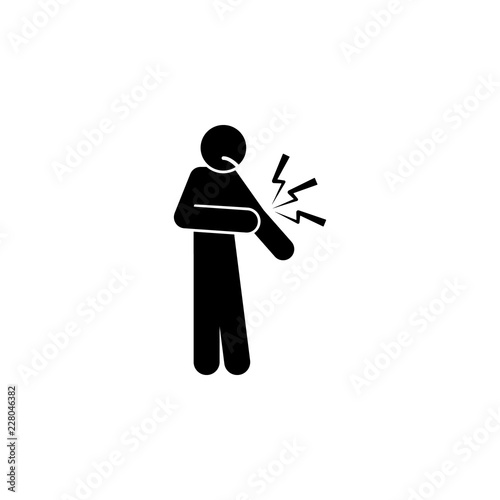 elbow, pain icon. Element of human pain icon for mobile concept and web apps. Detailed elbow, pain icon can be used for web and mobile