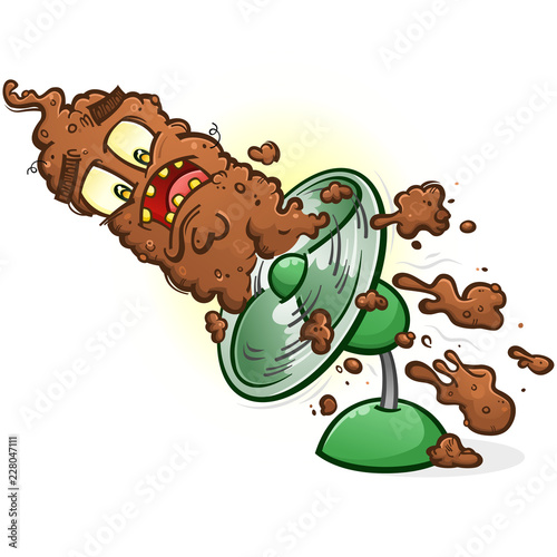 Poop Hitting The Fan Cartoon Character
