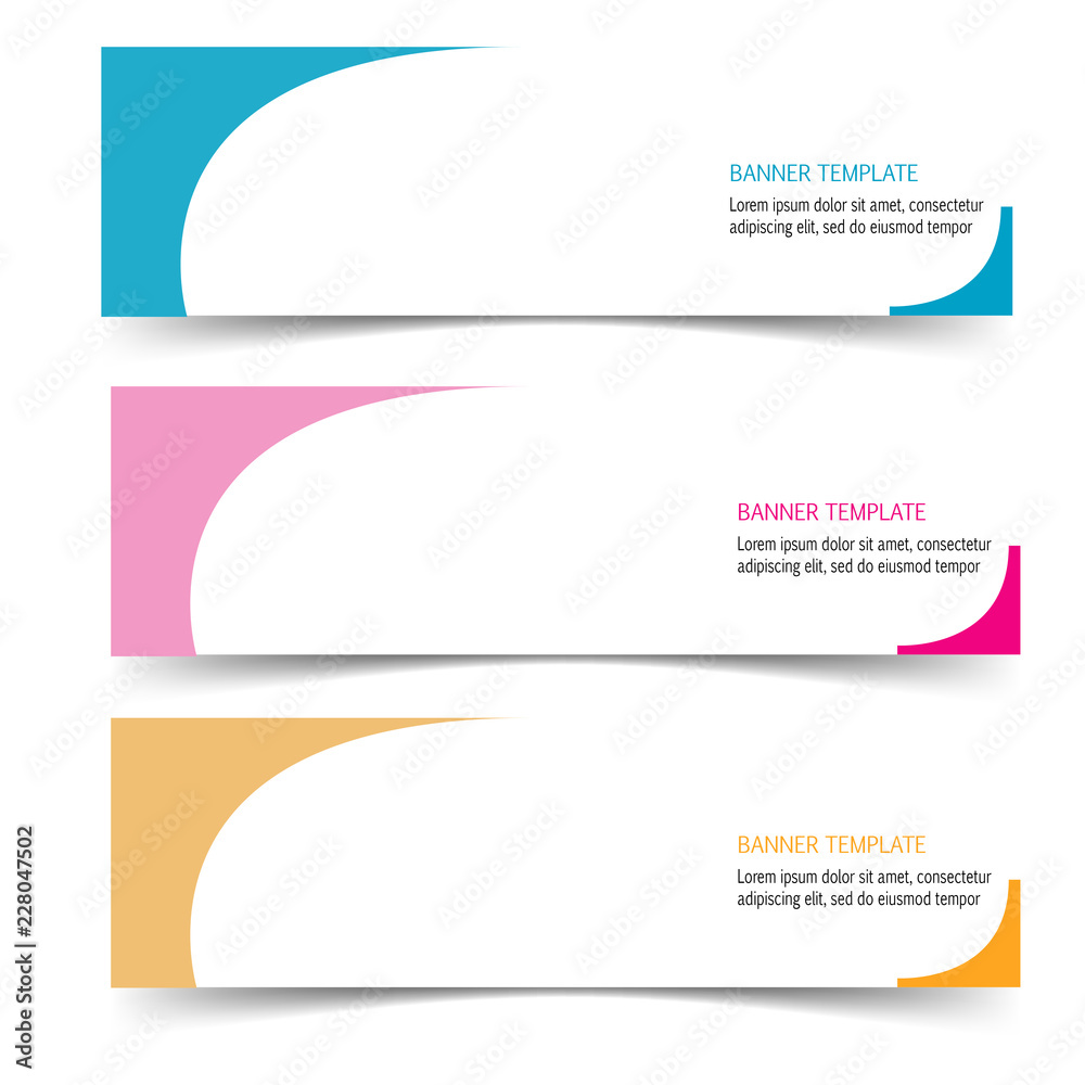 Abstract Web banner design header Templates vector Abstract Web banner design header Templates vector