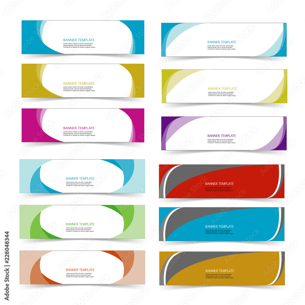 Abstract Web banner design header Templates vector Abstract Web banner design header Templates vector