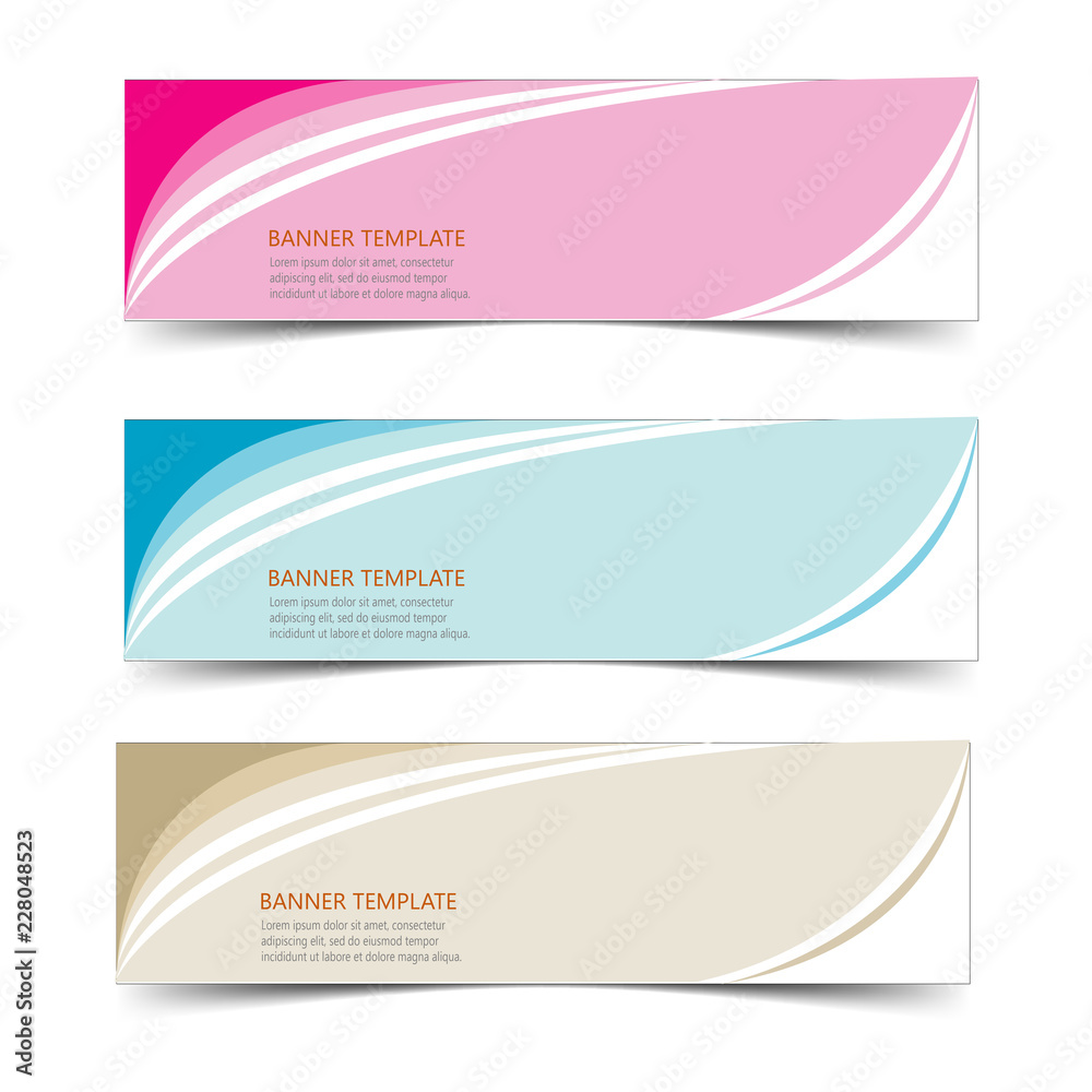Abstract Web banner design header Templates vector