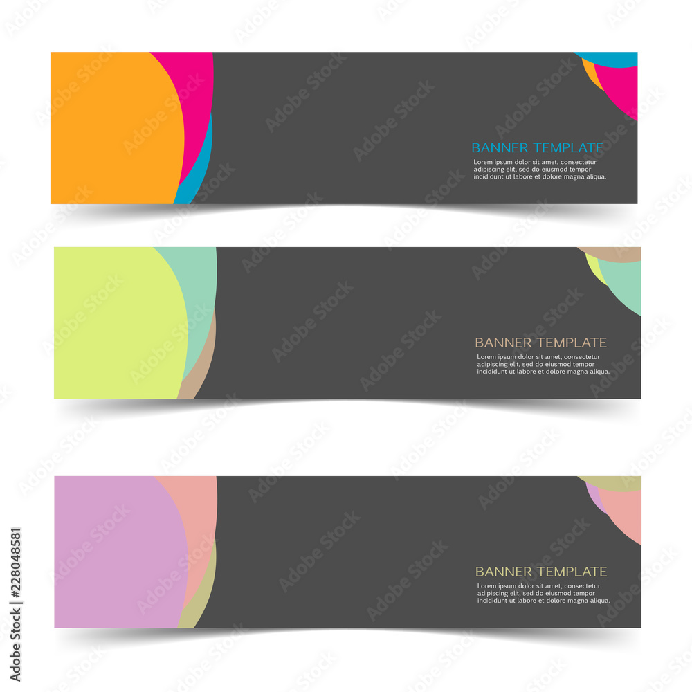 Fototapeta premium Abstract Web banner design header Templates vector