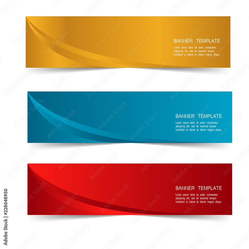 Abstract Web banner design header Templates vector