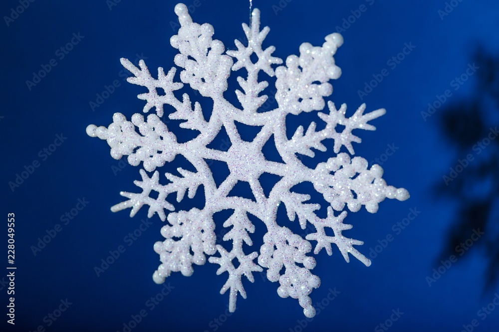 White Artificial Snowflake Hanging White Artificial Snowflake Hanging