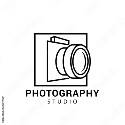 Free vector photography logo in black color