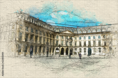 Place Vendome sketch