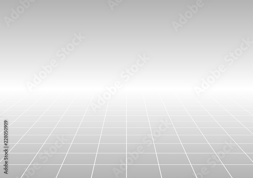 Abstract grid perspective background with white and gray tone