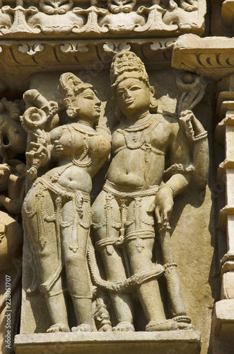 PARSVANATH TEMPLE, Wall sculptures - closeup, Eastern Group, Khajuraho, Madhya Pradesh, UNESCO World Heritage Site