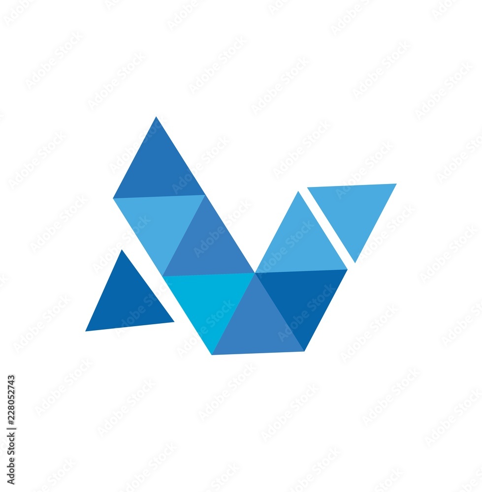AV N initials triangle geometric polygonal for company logo AV N initials triangle geometric polygonal for company logo