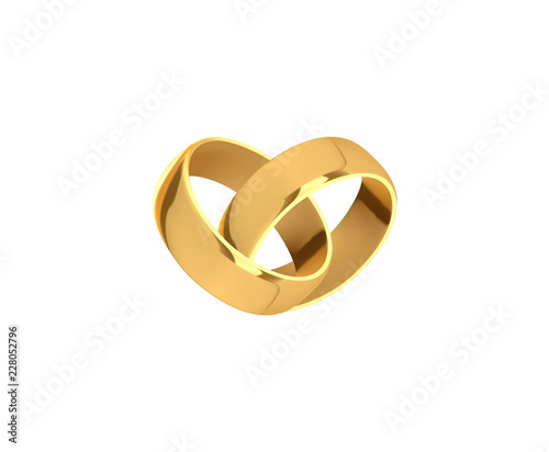 Golden wedding rings