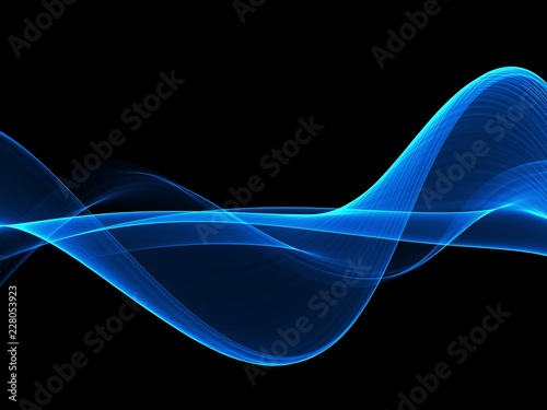  Abstract blue flow wave background 