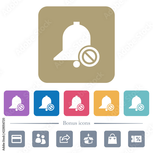 Disable reminder flat icons on color rounded square backgrounds