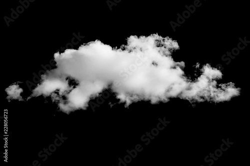 White cloud on black background. Template for design_