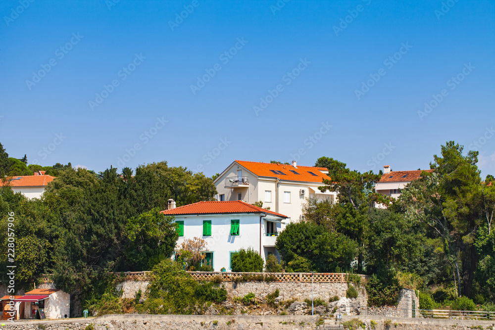 Krk island, buildings, Croatia