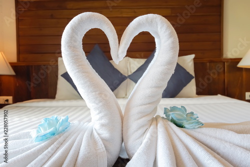 Love concept honeymoon bed for bedroom decoration