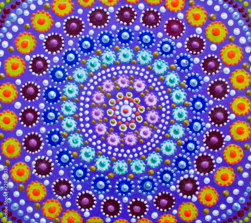 Painting, mandala, bright colors