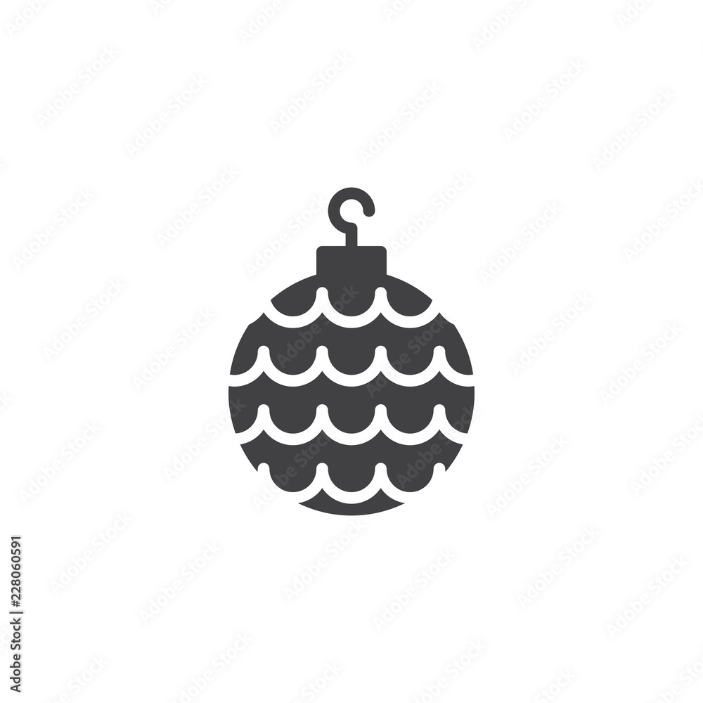 Christmas bauble vector icon. filled flat sign for mobile concept and web design. Tree Ball simple solid icon. Symbol, logo illustration. Pixel perfect vector graphics Christmas bauble vector icon. filled flat sign for mobile concept and web design. Tree Ball simple solid icon. Symbol, logo illustration. Pixel perfect vector graphics