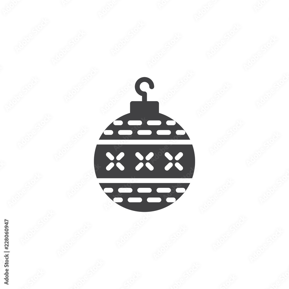 Christmas bauble decoration vector icon. filled flat sign for mobile concept and web design. Tree toy ball simple solid icon. Symbol, logo illustration. Pixel perfect vector graphics Christmas bauble decoration vector icon. filled flat sign for mobile concept and web design. Tree toy ball simple solid icon. Symbol, logo illustration. Pixel perfect vector graphics