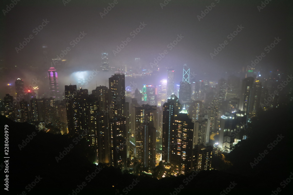 香港　ビクトリアピーク　夜景
