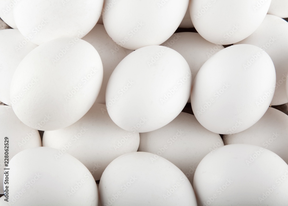 White Eggs Top-down View Close-up White Eggs Top-down View Close-up