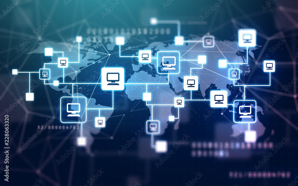 internet connection, networking and technology concept - virtual ...