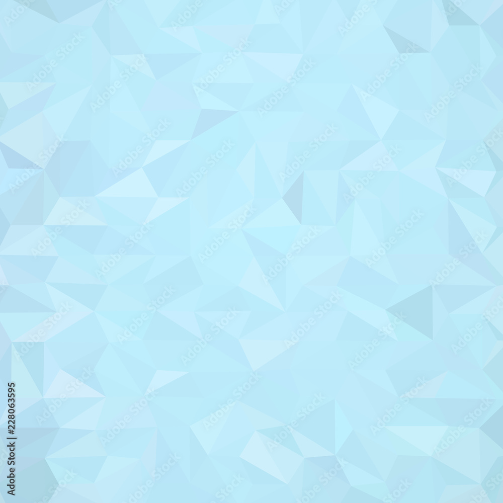Blue low-poly winter illustration. Vector 3D design template. Geometric background with ice texture.