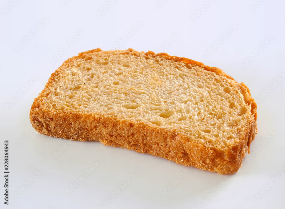 Tea Rusk, Crunchy, crispy dry biscuit, a famous breakfast snack. It is also known as twice-baked bread.